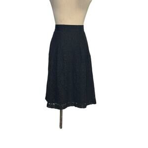 Loft black lace a line skirt size 14P